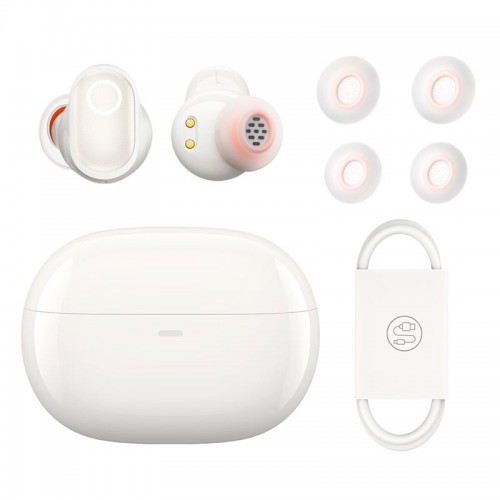 Навушники BASEUS Bowie True Wireless Earphones WM05 |BT5.2, 35/400mAh, ANC, 5h| (NGTW200002) white