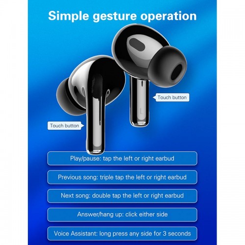 Навушники LDNIO TWS HD Audio BT Earbuds T02 |BT5.3, 30/300mAh, 4h| black