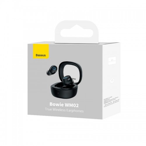 Навушники Baseus Bowie WM02 True Wireless Earphones |BT5.3, 40/300mAh, 5H, Location, OTA| black