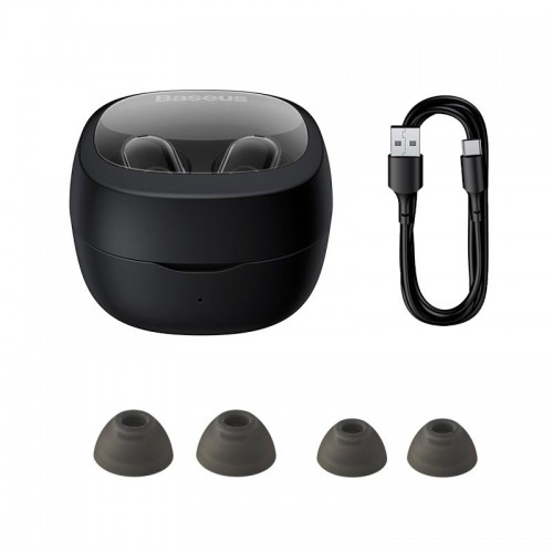 Навушники Baseus Bowie WM02 True Wireless Earphones |BT5.3, 40/300mAh, 5H, Location, OTA| black