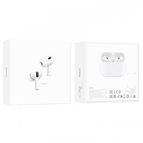 Навушники HOCO TWS EW50 |BT5.3, 30/300mAh, 4h| white