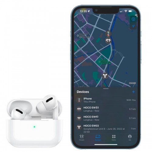 Навушники HOCO TWS EW51 |BT5.3, 30/300mAh, ANC, Location, 3.5h| white