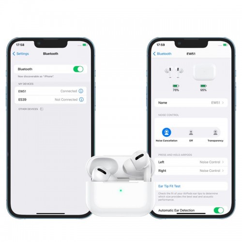 Навушники HOCO TWS EW51 |BT5.3, 30/300mAh, ANC, Location, 3.5h| white
