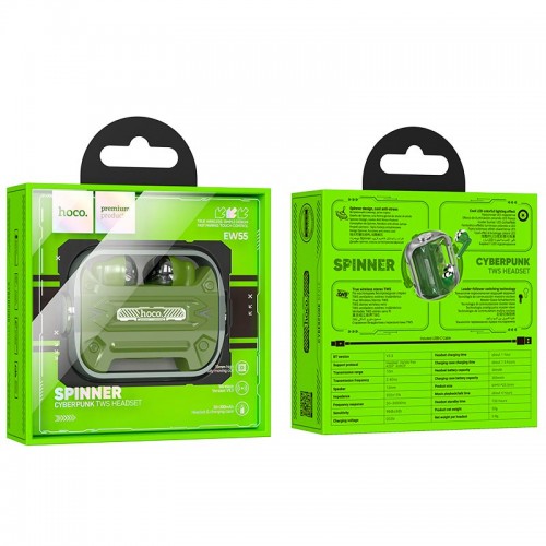 Навушники Hoco Trendy true wireless BT gaming headset EW55 |BT5.3, 30/300mAh, 4h| army-green