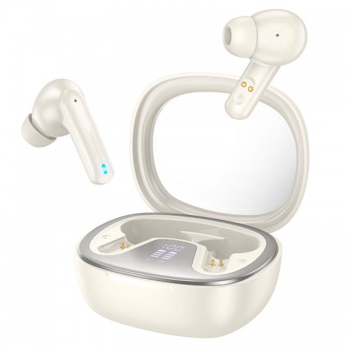 Навушники HOCO Shadow true wireless BT headset EQ6 |BT5.3, 40/320mAh, 7h| Milky white