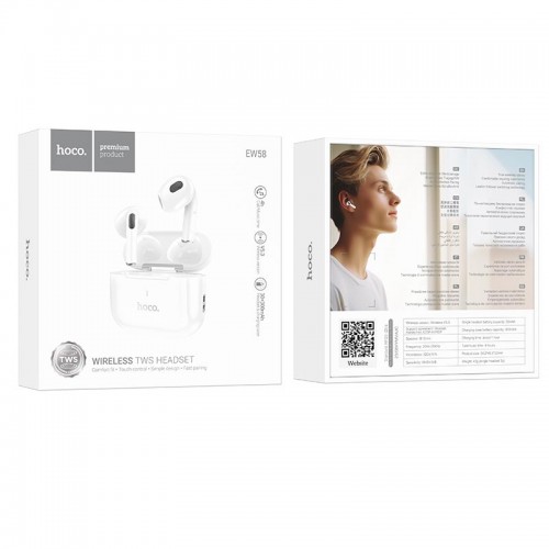 Наушники HOCO True wireless stereo headset EW58 |BT5.3, 30/300mAh, 4h|