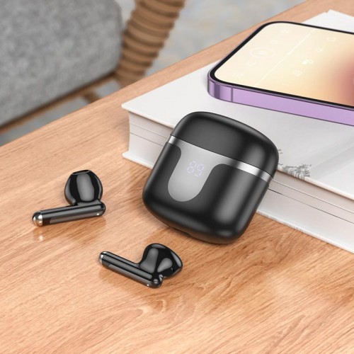 Навушники Hoco Snowflake true wireless BT headset EQ7 |BT5.3, 40/300mAh, 7h| purple