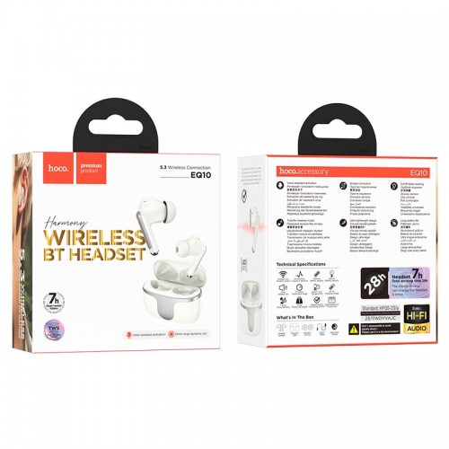 Навушники HOCO Harmony true wireless BT headset EQ10 |BT5.3, 7/28h| black