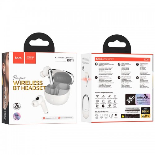 Навушники HOCO Pacifico true wireless BT headset EQ11 |BT5.3, 7/35h| black