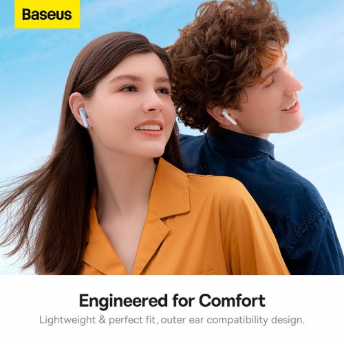 Навушники BASEUS CN Bowie WX5 True Wireless Earphones |BT5.3, 40/400mAh,ENC, 6.5h| white