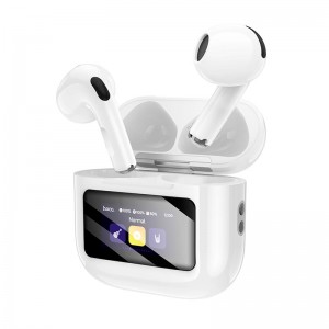Навушники HOCO Randy true wireless BT headset with touch screen EW73 |BT5.4, 30/300mAh, 4h| white