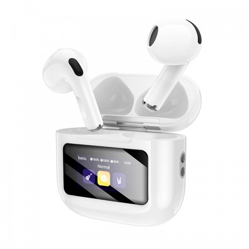 Навушники HOCO Randy true wireless BT headset with touch screen EW73 |BT5.4, 30/300mAh, 4h| white