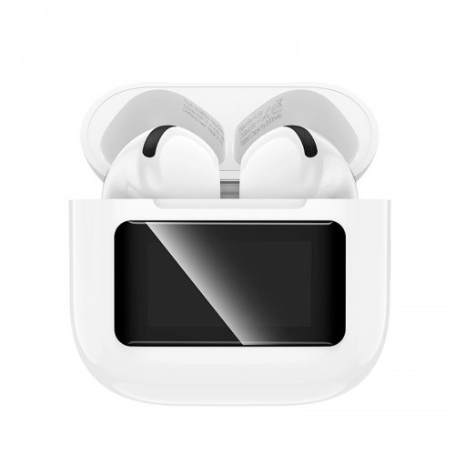 Навушники HOCO Randy true wireless BT headset with touch screen EW73 |BT5.4, 30/300mAh, 4h| white
