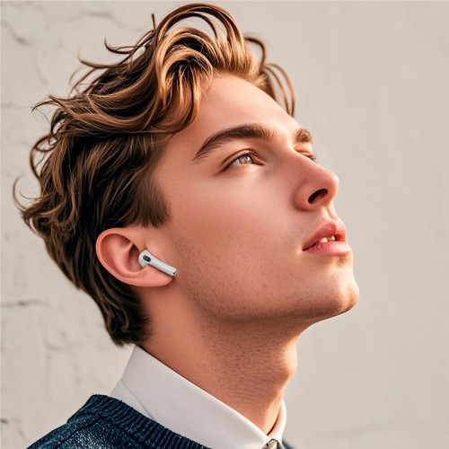 Навушники HOCO Randy true wireless BT headset with touch screen EW73 |BT5.4, 30/300mAh, 4h| white