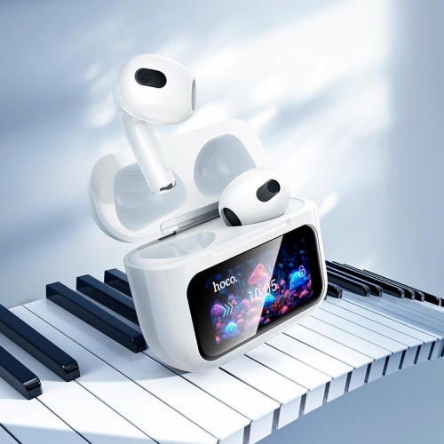 Навушники HOCO Elegant true wireless touch screen BT headset EW81 |BT5.4, 30/300mAh, 4h| white