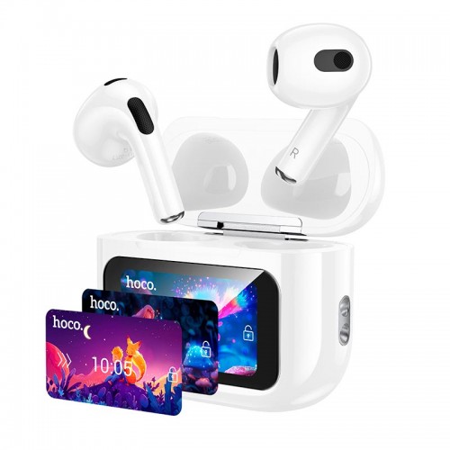 Навушники HOCO Elegant true wireless touch screen BT headset EW81 |BT5.4, 30/300mAh, 4h| white