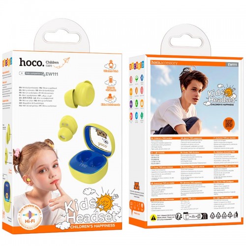 Навушники HOCO Friendly true wireless children BT headset EW111 |BT5.4, 30/250mAh, 4h| pink
