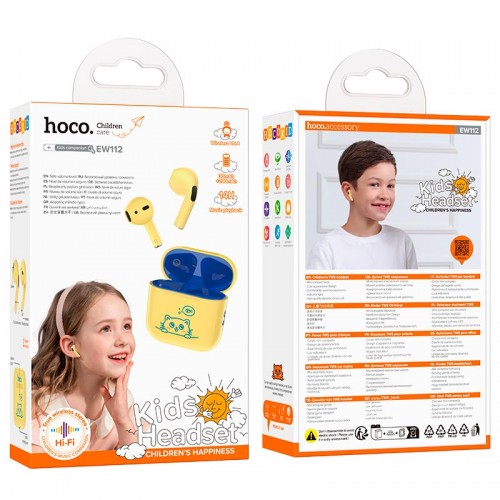 Наушники HOCO Friendly true wireless children BT headset EW112 |BT5.4, 30/250mAh, 4h|