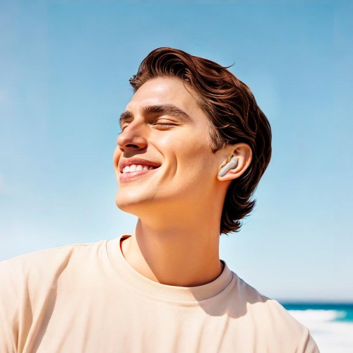 Навушники HOCO Sandy true wireless ANC+ENC noise reduction touch screen BT headset EQ21 |BT5.4, 40/400mAh, 7h| blue