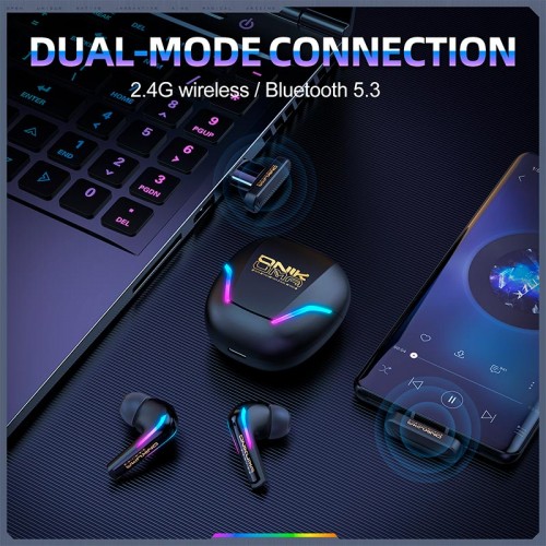 Наушники Onikuma Wireless Gaming Earbuds with ENC Mic T27 |BT5.3/2.4G, PS5/PC, 7h|