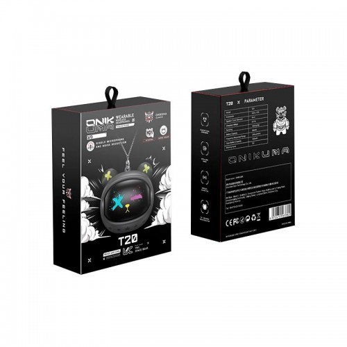Навушники Onikuma TWS Gaming Headset with Charging Case T20 |30/300mAh, 5h| black