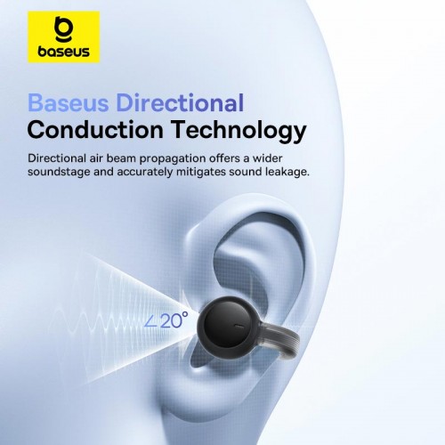 Навушники Baseus AirGo 1 Ring Open-Ear TWS Earbuds |BT5.3, 40/400mAh, App, EQ, 6h| black