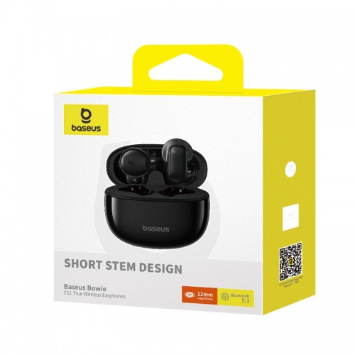 Навушники Baseus Bowie True Wireless Earphones E11 |BT5.3, 40/400mAh, 7.5h| black