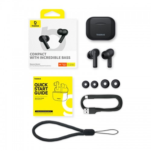 Наушники Baseus Bowie True Wireless Bluetooth Earphones E17 |BT5.3, 35/430mAh, 2ENC Mic, 6h|