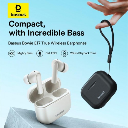 Наушники Baseus Bowie True Wireless Bluetooth Earphones E17 |BT5.3, 35/430mAh, 2ENC Mic, 6h|