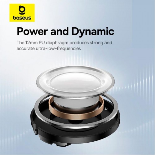 Наушники Baseus Bowie True Wireless Earphones E20 |BT5.3, 35/500mAh, IPX5, 2ENC Mic, 6h|