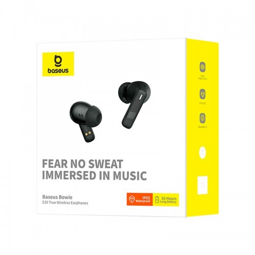 Наушники Baseus Bowie True Wireless Earphones E20 |BT5.3, 35/500mAh, IPX5, 2ENC Mic, 6h|