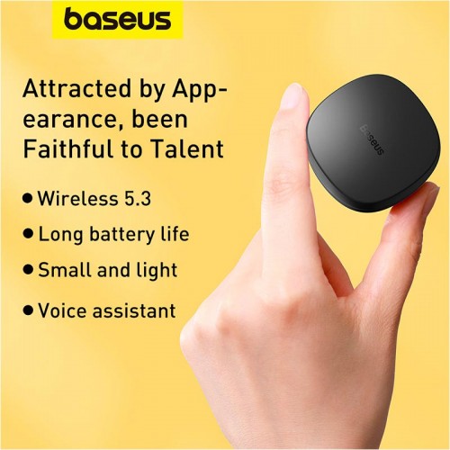 Навушники Baseus Bowie True Wireless Earphones WM01 |BT5.3, 40/300mAh, 5h| black