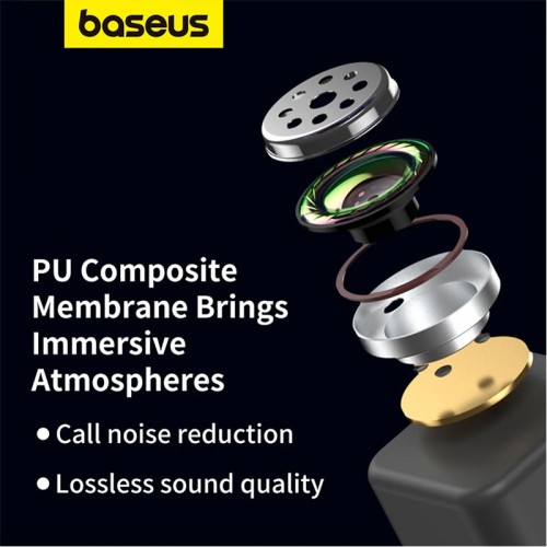 Навушники Baseus Bowie True Wireless Earphones WM01 |BT5.3, 40/300mAh, 5h| black