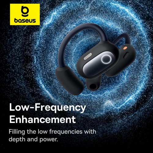 Навушники Baseus Eli Sport 1 Open-Ear TWS Earbuds |BT5.3, App, EQ, OTA, 65/600mAh, 7.5h| black