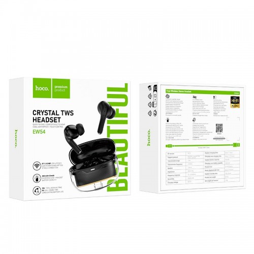Навушники HOCO Rayo true wireless BT headset EW54 |BT5.3, 30/300mAh, 4h| white