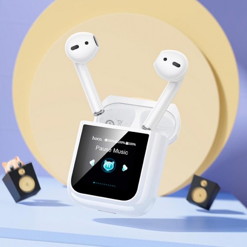 Навушники HOCO Cat true wireless touch screen BT headset EW86 |BT5.4, 25/300mAh, 3.5/20h| white