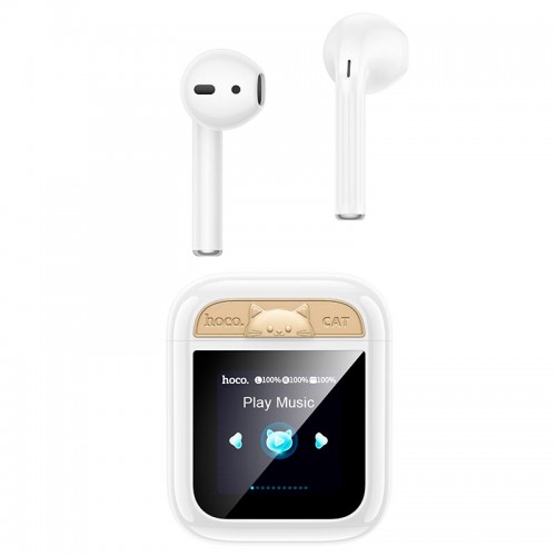 Навушники HOCO Cat true wireless touch screen BT headset EW86 |BT5.4, 25/300mAh, 3.5/20h| white