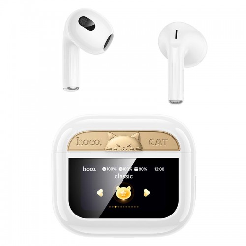 Навушники HOCO Gata true wireless touch screen BT headset EW87 |BT5.4, 30/280mAh, 4/20h| white