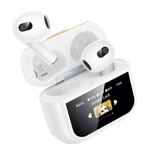 Навушники HOCO Gata true wireless touch screen BT headset EW87 |BT5.4, 30/280mAh, 4/20h| white