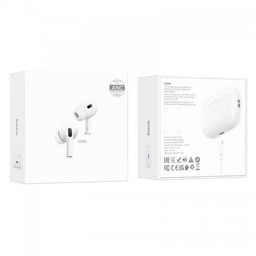 Навушники HOCO True wireless ANC noise reduction BT headset EW90 |BT5.4, 4h| white