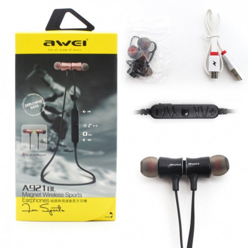 Навушники AWEI Bluetooth A921bl black