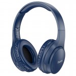Наушники HOCO Mighty BT headphones W40 |BT5.3, 7H, AUX/TF Card, Type-C| синие