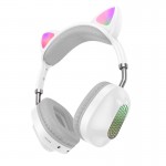 Наушники HOCO Skill cat ear BT headphones ESD13 |BT5.3, Type-C, 7ч| белые