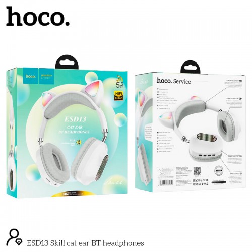 Наушники HOCO Skill cat ear BT headphones ESD13 |BT5.3, Type-C, 7h|