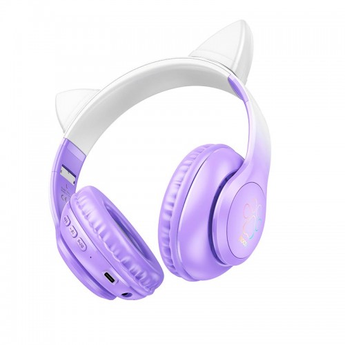 Навушники Hoco Cat ears BT headphones W42 |BT5.3, AUX/TF, 10h| Cherry blossom