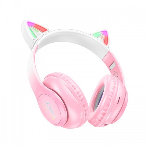 Навушники Hoco Cat ears BT headphones W42 |BT5.3, AUX/TF, 10h| Purple grape