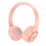 Наушники HOCO Charm BT headphones W41 |BT5.3, AUX/TF, 7ч| розовые