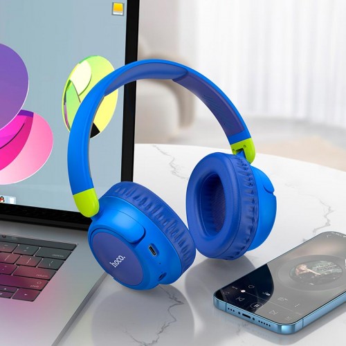 Навушники HOCO Adventure BT headphones W43 |BT5.3, AUX/TF, 25h, Touch Control| purple