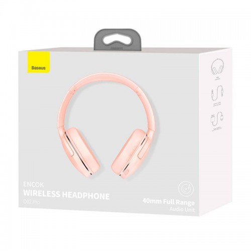 Навушники Baseus Encok Wireless headphone D02 Pro |BT5.3/AUX, 50h| (NGTD010301) pink
