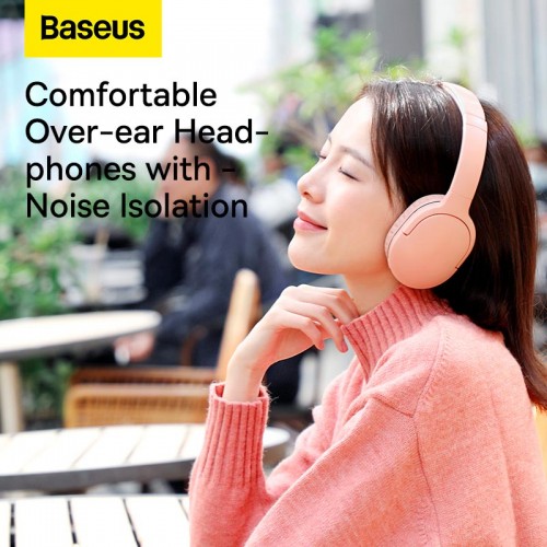 Навушники Baseus Encok Wireless headphone D02 Pro |BT5.3/AUX, 50h| (NGTD010301) pink